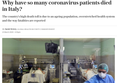 ITALY – On re-evaluation by the National Institute of Health, only 12 per cent of death certificates have shown a direct causality from coronavirus = 1’380 coronavictims and not 11’500.